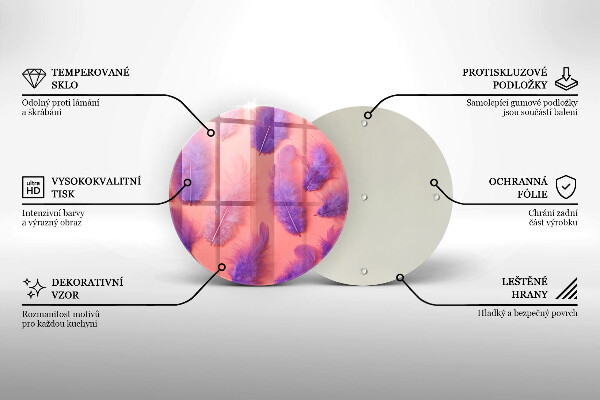 De vidrio templado Plumas esponjosas