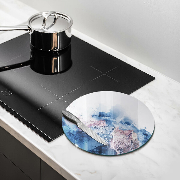 De vidrio templado Montañas pintadas abstractas