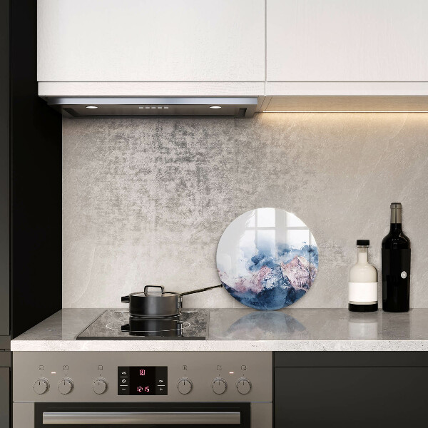 De vidrio templado Montañas pintadas abstractas