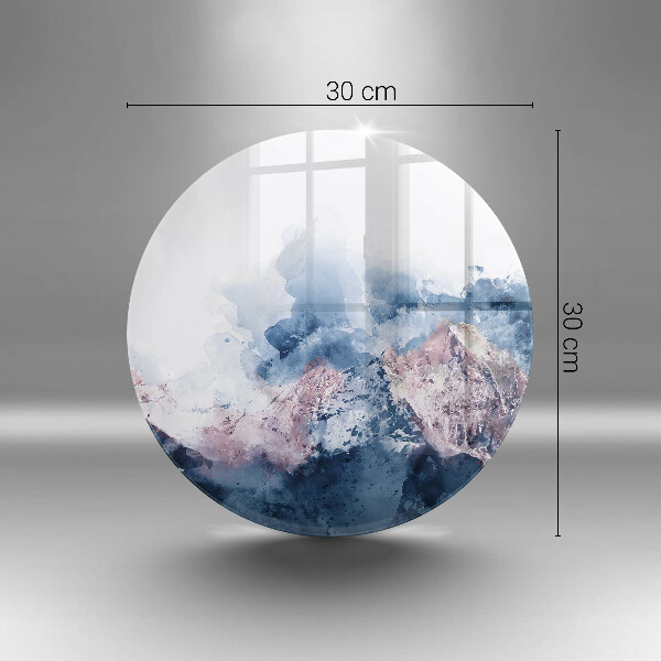 De vidrio templado Montañas pintadas abstractas