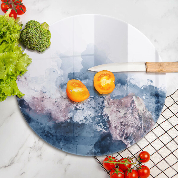 De vidrio templado Montañas pintadas abstractas