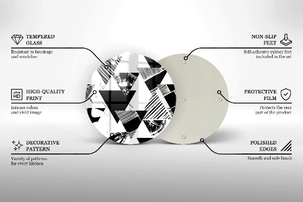 De vidrio templado Triángulos geométricos