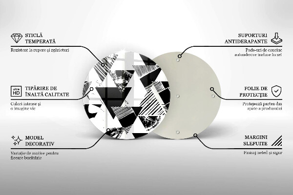 De vidrio templado Triángulos geométricos