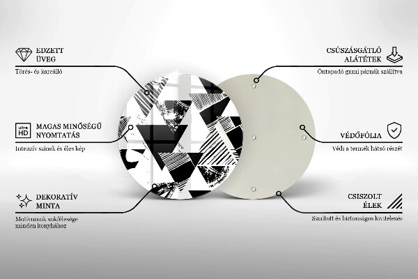 De vidrio templado Triángulos geométricos