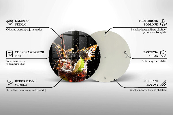 De vidrio templado Beber con hielo