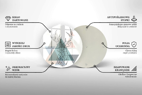 De vidrio templado Ciervo abstracto
