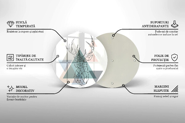 De vidrio templado Ciervo abstracto