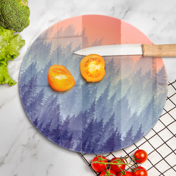 De vidrio templado Bosque al atardecer