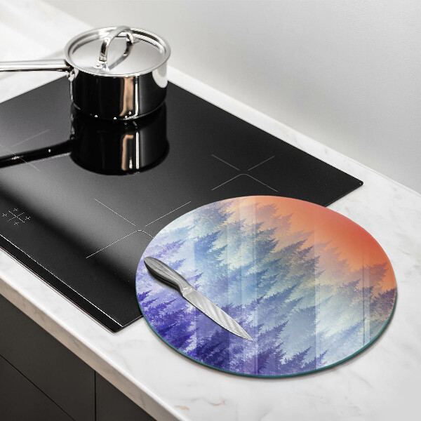 De vidrio templado Bosque al atardecer