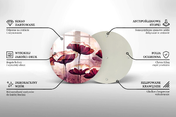 De vidrio templado Pintura de flores