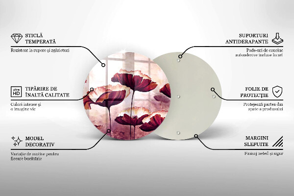 De vidrio templado Pintura de flores