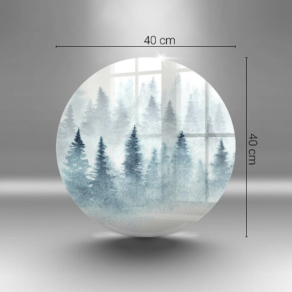 De vidrio templado Bosque de invierno pintado