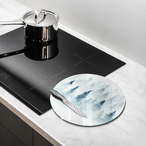 De vidrio templado Bosque de invierno pintado