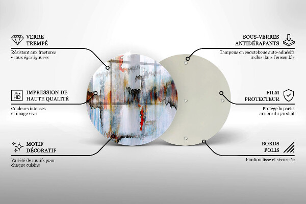 De vidrio templado Pinturas de abstraccion