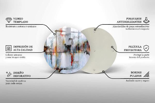 De vidrio templado Pinturas de abstraccion