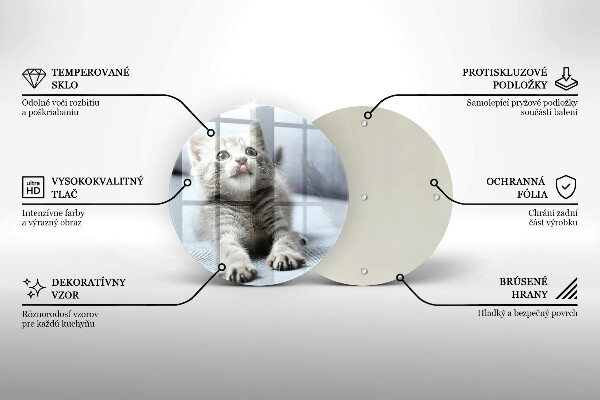 De vidrio templado Pequeño gatito lindo