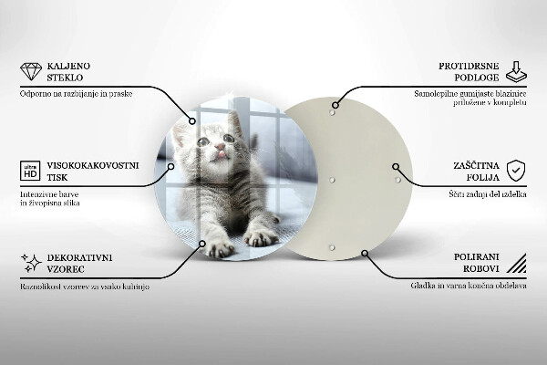 De vidrio templado Pequeño gatito lindo