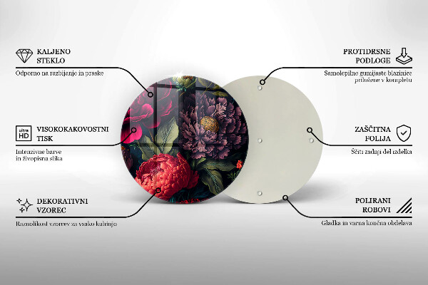 De vidrio templado Hermosas flores