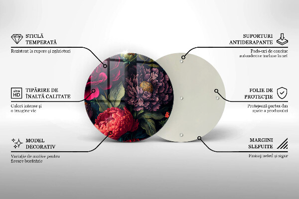 De vidrio templado Hermosas flores