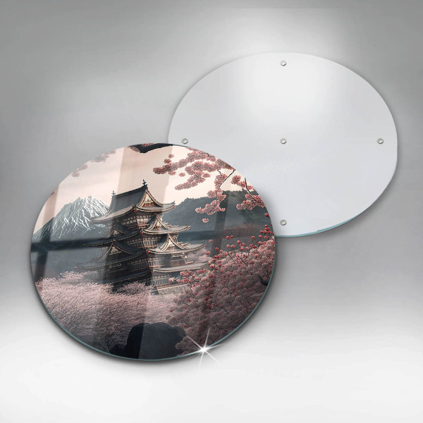 De vidrio templado Paisaje de edificios japoneses