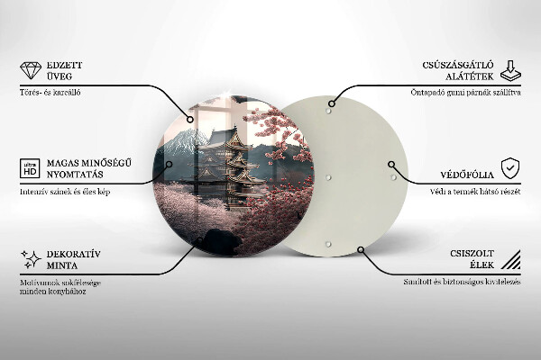 De vidrio templado Paisaje de edificios japoneses