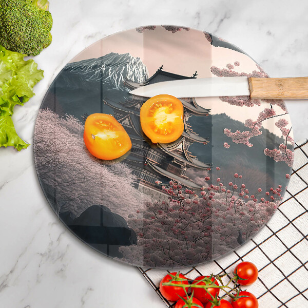 De vidrio templado Paisaje de edificios japoneses