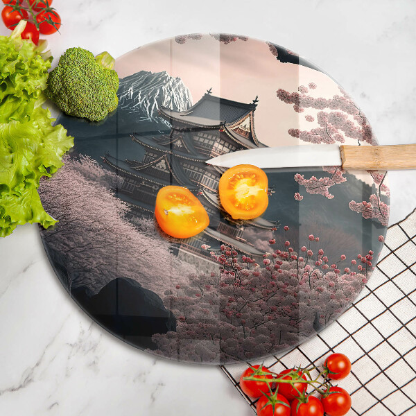 De vidrio templado Paisaje de edificios japoneses