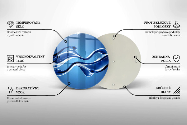 De vidrio templado Abstracción de fluidos