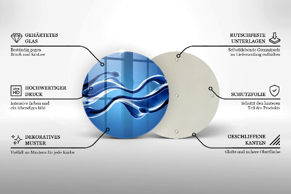 De vidrio templado Abstracción de fluidos