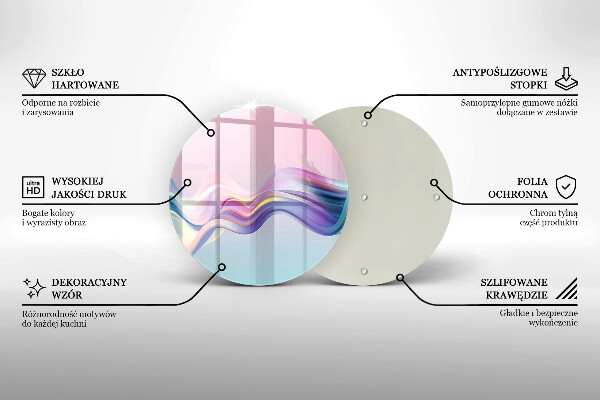 De vidrio templado Abstracción pastel