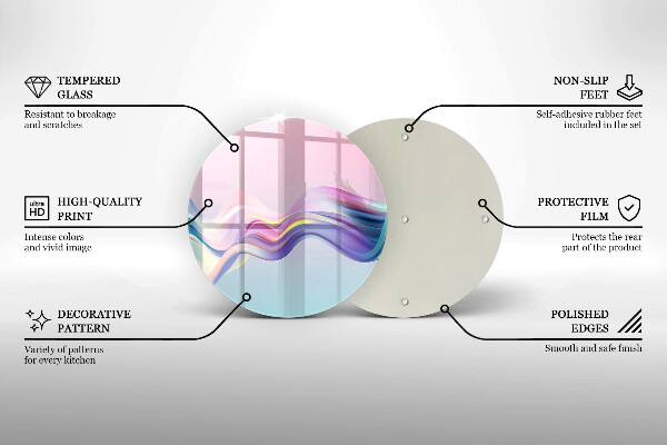 De vidrio templado Abstracción pastel