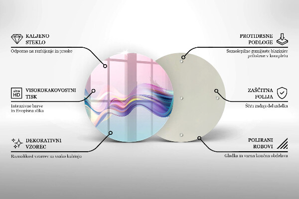 De vidrio templado Abstracción pastel