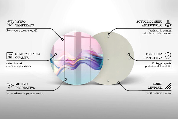 De vidrio templado Abstracción pastel