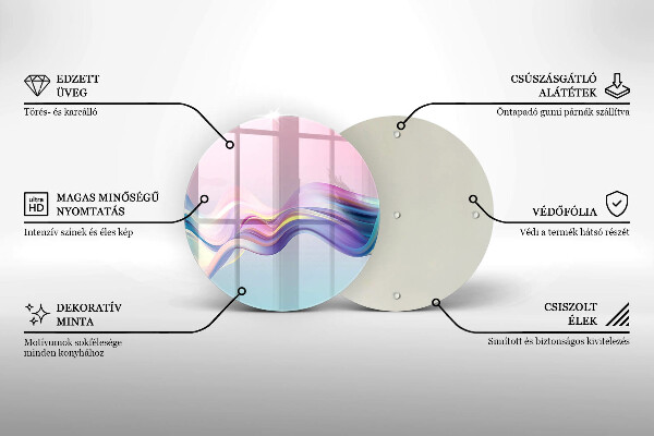 De vidrio templado Abstracción pastel