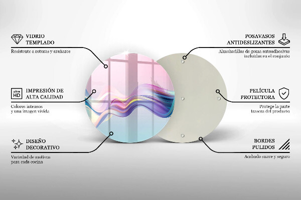 De vidrio templado Abstracción pastel