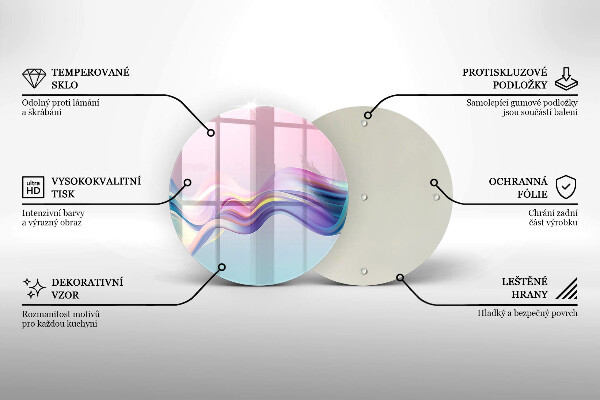 De vidrio templado Abstracción pastel