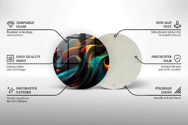 De vidrio templado Abstracción colorida