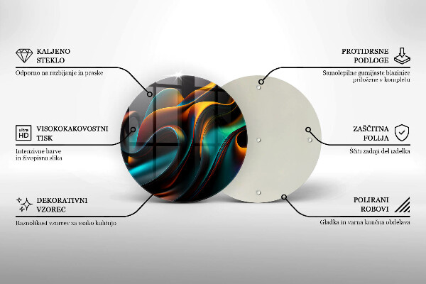 De vidrio templado Abstracción colorida