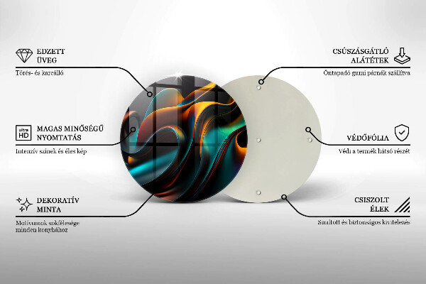 De vidrio templado Abstracción colorida