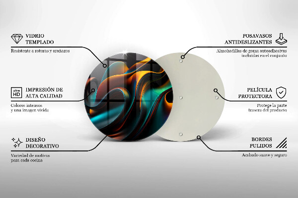 De vidrio templado Abstracción colorida