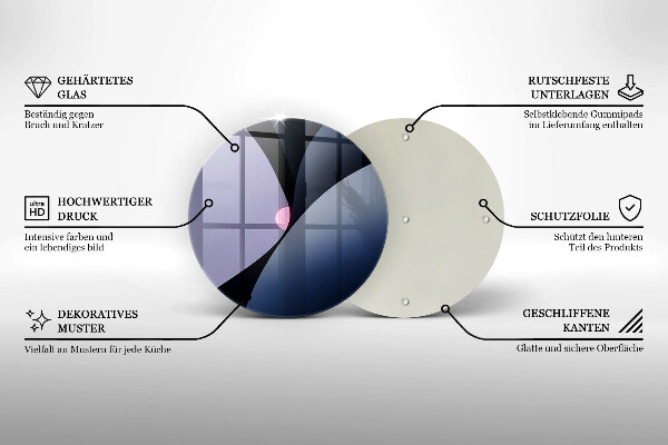 De vidrio templado Formas abstractas