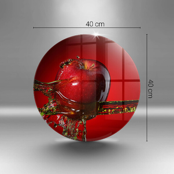 De vidrio templado Fruta de manzana en agua