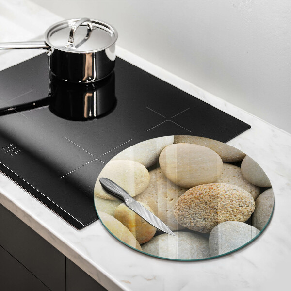 De vidrio templado Patrón de piedras ovaladas