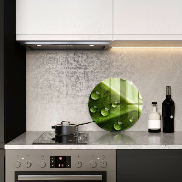 De vidrio templado Hoja y rocío de la naturaleza