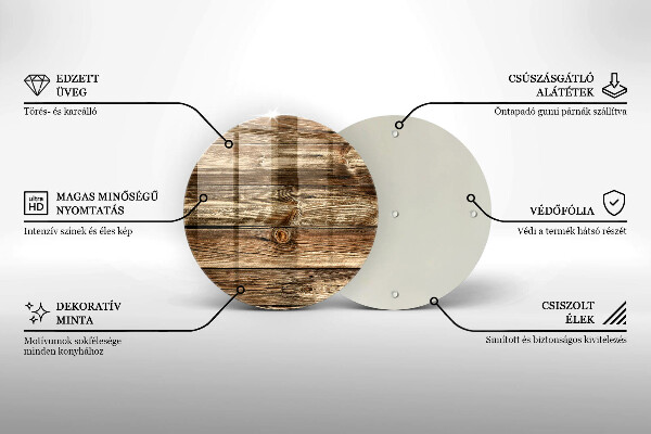 De vidrio templado Textura de tablón de madera