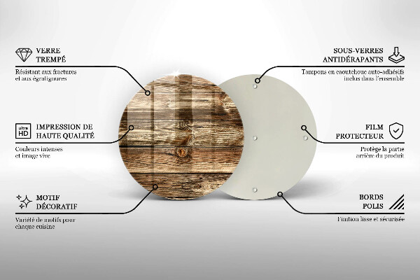De vidrio templado Textura de tablón de madera