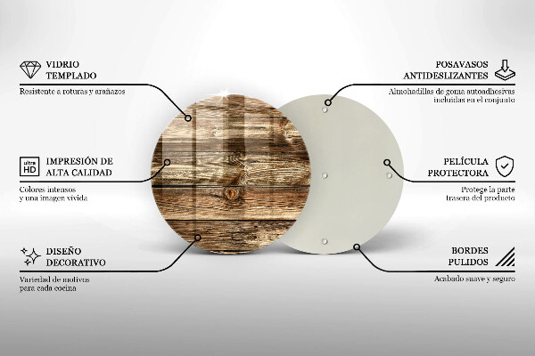 De vidrio templado Textura de tablón de madera
