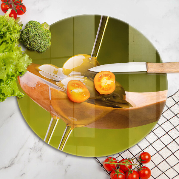 De vidrio templado Aceite de oliva y aceitunas