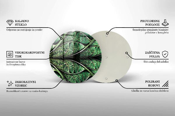 De vidrio templado Estructura de las venas de la hoja