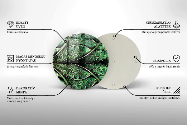 De vidrio templado Estructura de las venas de la hoja